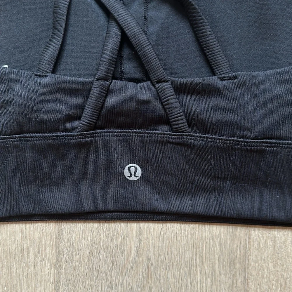 NWT energy longline bra ribbed black size 6 lululemon - Picture 7 of 12